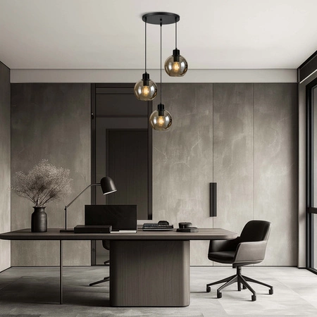 Lampa Wisząca LX- 1135 Czarna 3x E27 LEDLUX