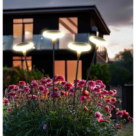 4x LAMPA SOLARNA LED LAMPKA WBIJANA OGRODOWA SŁUPEK UFO LATARNIA SZPIKULEC LSOL-062 LEDLUX