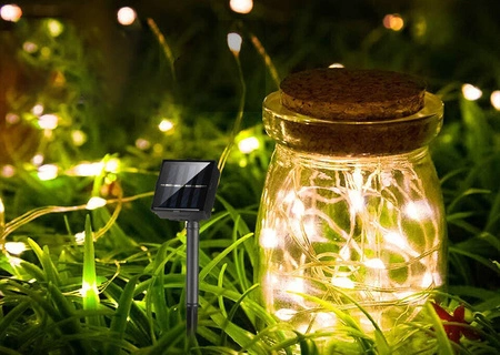Girlanda Lampa Solarna Świetlna Ogrodowa Drucik LSOL-020 LEDLUX