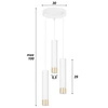 Lampa Wisząca LX-1414 Biała + Złoto 3x GU10 LEDLUX
