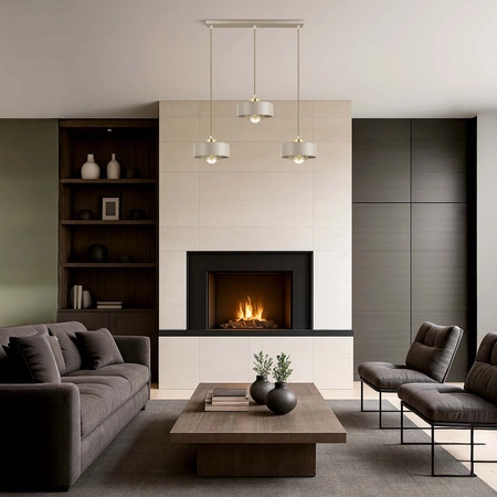 Lampa Wisząca Sufitowa Plafon Żyrandol Beżowa Ecru Kaszmir Loft Edison LX1186