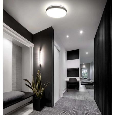 Zestaw Plafon Lampa Sufitowa LX- 923 Biały- Srebrny + 2x Żarowka LED E27 A60 10W=100W 1000lm biała zimna 6000K LEDLUX