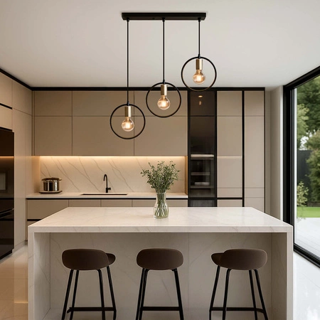 Lampa Wisząca LX-1362 Czarna+ Złoto 3x E27 LEDLUX