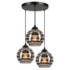 Lampa Sufitowa Wisząca Szklane Klosze Nowoczesna do Salonu LX- 1231 3xE27 