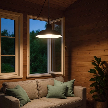 Lampa Solarna Ogrodowa LED Wisząca Zewnętrzna Czujnik Zmierzchu Pilot LSOL-066 LEDLUX