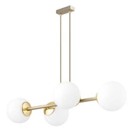Lampa wisząca sufitowa szklane kule 4xE27 ZŁOTA beżowa GLAMOUR nowoczesna LX1425