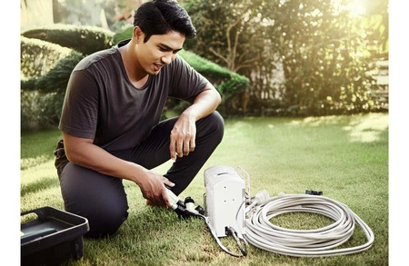 PRZEDŁUŻACZ OGRODOWY DO LAMPEK KOSIARKI BUDOWLANY GRUBY SZNUR 3m Biały LEDLUX