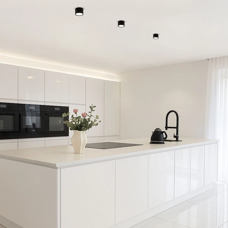 OPRAWA NATYNKOWA Sufitowa HALOGENOWA TUBA LED GX53 Walec SPOT Nowoczesna OPN-014 Czarna