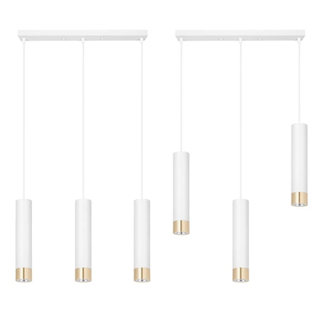 Lampa Wisząca LX-1413 Biała + Złoto 3x GU10 LEDLUX