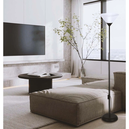 Lampa Podłogowa Czarna Regulowana, Klosz E27 na Elastycznym Ramieniu LPD-003 E27 LEDLUX