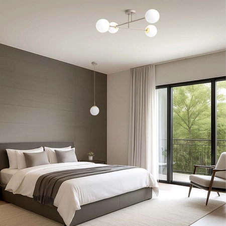 Lampa Wisząca Sufitowa Plafon Żyrandol Beżowa Ecru Kaszmir Loft Edison LX1404