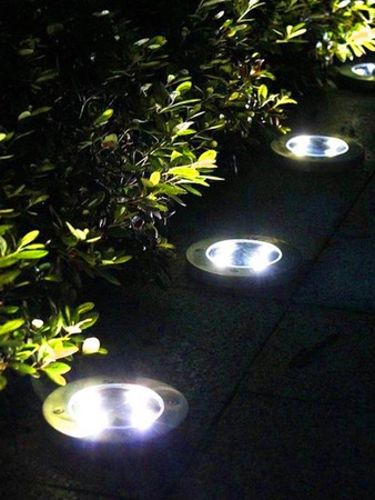 Zestaw 4x Lampa Reflektor Solarny Ogrodowy LX- 9500 biała neutralna LEDLUX