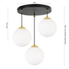 Lampa Wisząca LX- 1287 Czarna + Złoto 3x E27 LEDLUX