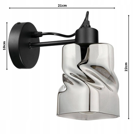 Kinkiet Lampa Ścienna LX- 1164 Czarna 1x E27 LEDLUX