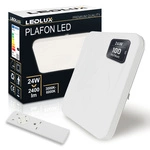 Plafon LED Lampa Sufitowa Natynkowa 24W 2400lm ciepła neutralna Zimna Pilot LX-915 LEDLUX