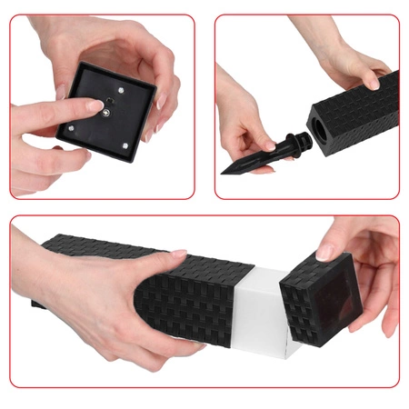 Lampa Solarna LED Wbijana Ogrodowa Słupek Czujnik Zmierzchu Czarna Rattan LSOL-030 LEDLUX