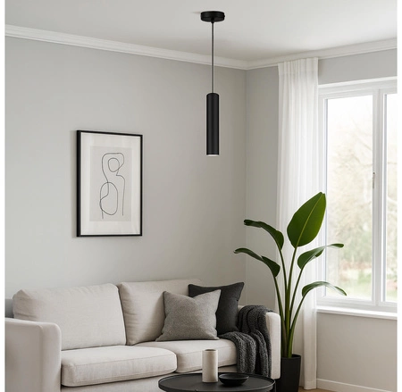 Lampa Sufitowa wisząca LED Tuba Czarna LEDLUX nowoczesna Gu10 LX-1352 Czarna 1x GU10 LEDLUX