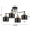 Lampa Sufitowa LX- 1099 Czarna + Miedź 4x E27 LEDLUX