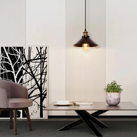 Lampa Wisząca PT- 628 Czarna 1x E27 LEDLUX