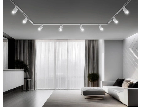 Łącznik Kątowy do Szyn Oświetleniowych LED Typ L Biały LEDLUX