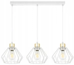 Lampa Wisząca LX- 1346 Biała + Złoto 3x E27 LEDLUX