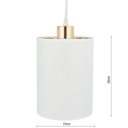 Lampa Wisząca LX- 1308 Biała + Złoto 1x E27 LEDLUX