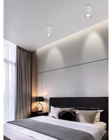 OPRAWA NATYNKOWA Sufitowa HALOGENOWA TUBA LED Biała Gu10 Walec SPOT LX-66 GU10 LEDLUX