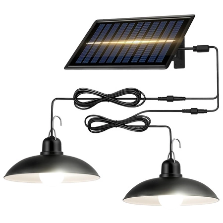 Lampa Solarna Ogrodowa LED Wisząca Zewnętrzna Czujnik Zmierzchu Pilot LSOL-066 LEDLUX
