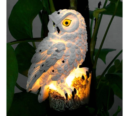 LAMPA SOLARNA OGRODOWA SOWA WODOODPORNA DUŻA LED Wbijana Premium LSOL-031 LEDLUX