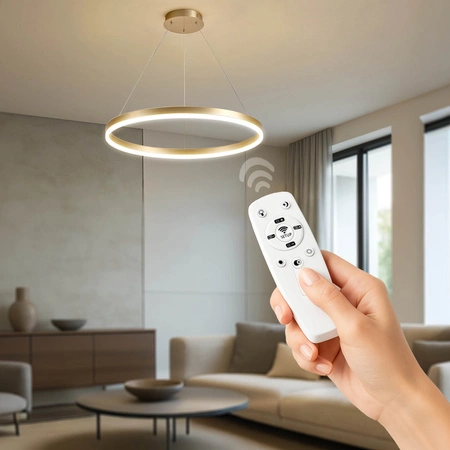 Lampa Sufitowa LED Wisząca nowoczesna żyrandol plafon 52W CCT 3 Barwy Pilot LX959