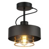 Lampa Sufitowa LX- 1259 Czarna + Miedź 1x E27 LEDLUX