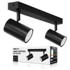 LAMPA SUFITOWA 2xGU10 czarna regulowana SPOT oprawa halogenowa natynkowa OPN-002 2x GU10 BLACK