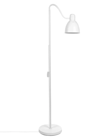 Lampa Podłogowa Biała Regulowana, Klosz E27 na Elastycznym Ramieniu LPD-002 E27 LEDLUX