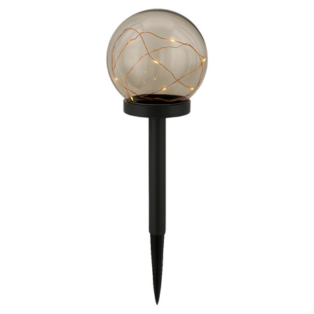 Lampa Solarna Ogrodowa LED Wbijana Ozdobna Dymiona Kulka Kula Szpikulec LSOL-050 LEDLUX