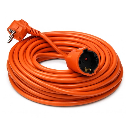 PRZEDŁUŻACZ OGRODOWY DO LAMPEK KOSIARKI BUDOWLANY GRUBY SZNUR 15m Orange LEDLUX