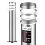 Lampa Ogrodowa Stojąca Słupek E27 LX- 700 Inox 45cm LEDLUX