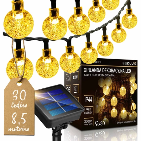 Girlanda Lampa Solarna Świetlna Ogrodowa LSOL-008 LEDLUX