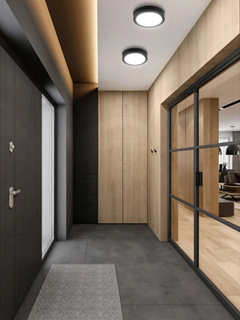 Panel LED natynkowy 18W NW czarny 17,5cm Plafon lampa sufitowa koło LEDLUX