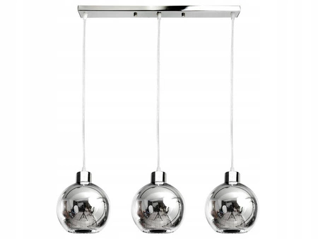 Lampa Wisząca LX- 1004 Srebrna 3x E27 LEDLUX