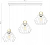 Lampa Wisząca LX- 1346 Biała + Złoto 3x E27 LEDLUX