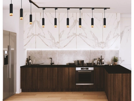 Zestaw szynowy Szyna 1m + 3x Lampa LED GU10 Czarnozłota LX-8471Tuba PREMIUM LEDLUX