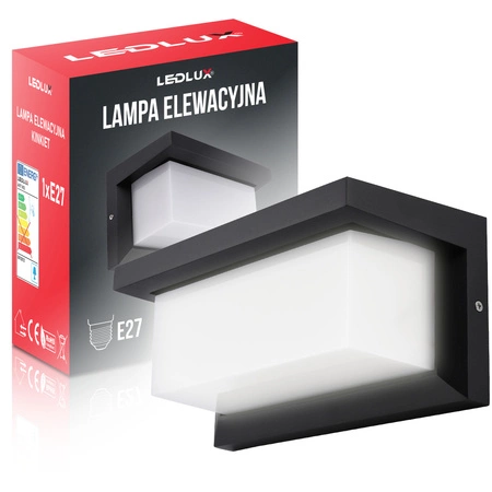 Kinkiet Ogrodowy Lampa Elewacyjna Zewnętrzna LX- 9117 Czarny LEDLUX