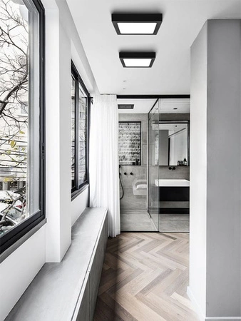 Panel LED natynkowy 18W NW czarny 17,5x17,5cm Plafon lampa sufitowa kwadrat LEDLUX