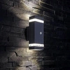 Kinkiet Ogrodowy Lampa Elewacyjna Zewnętrzna LX- 9110 PIR Czarna LEDLUX