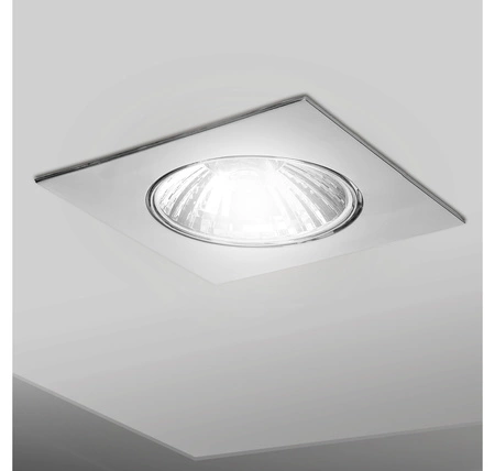 Zestaw 6x Oprawa Halogenowa CT- 001 Chrom Kwadratowa +Żarówka GU10 6,5W biała neutralna LEDLUX