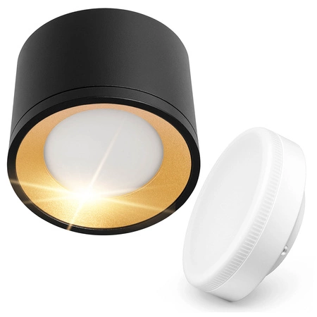 OPRAWA NATYNKOWA Sufitowa HALOGENOWA TUBA LED GX53 Walec SPOT Nowoczesna Czarna OPN-018