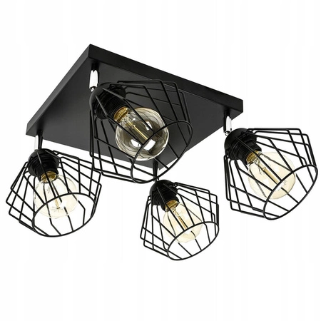 Lampa Sufitowa LX- 1088 Czarna 4x E27 LEDLUX