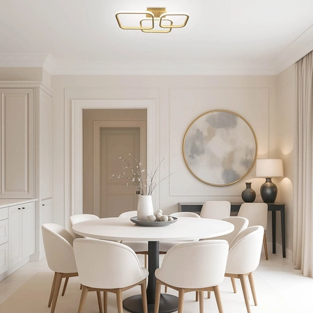 Lampa Sufitowa LED Wisząca nowoczesna żyrandol plafon 30W biała neutralna LX-957 GOLD