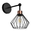 Kinkiet Lampa Ścienna LX- 1026 Czarna + Miedź 1x E27 LEDLUX