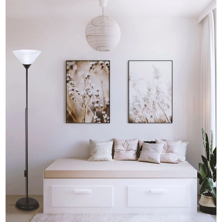 Lampa Podłogowa Czarna Regulowana, Klosz E27 na Elastycznym Ramieniu LPD-003 E27 LEDLUX